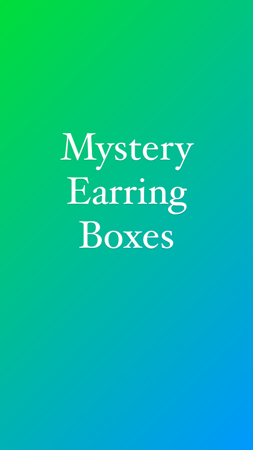 Mystery Earring Boxes